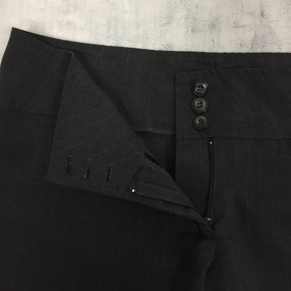 Suzy Shier Dress Pants Womens 13/14 Black Pinstripe Bootcut Trousers - Picture 4 of 12